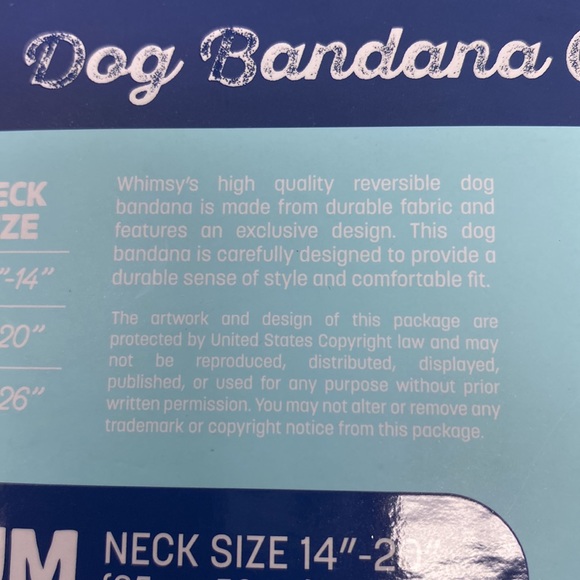🐶NWOT Whimsy Dog Bandana Collar Medium Rainbow🐶 - Picture 8 of 10